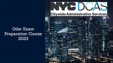 nyc dcas exams 2023 schedule
